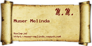 Muser Melinda névjegykártya